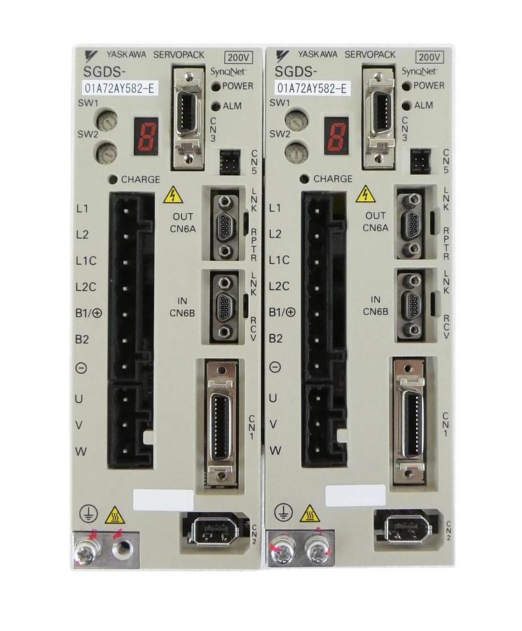 Used Yaskawa Electric SGDS-01A72AY582 Servo Drive SERVOPACK SynqNet Lot of 2 Working