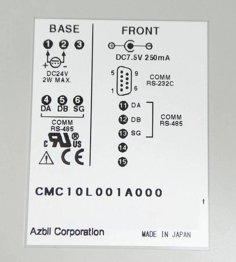 Used Azbil DMC10 Distributed Multi-channel Controller PLC CMC10L001A000 Working