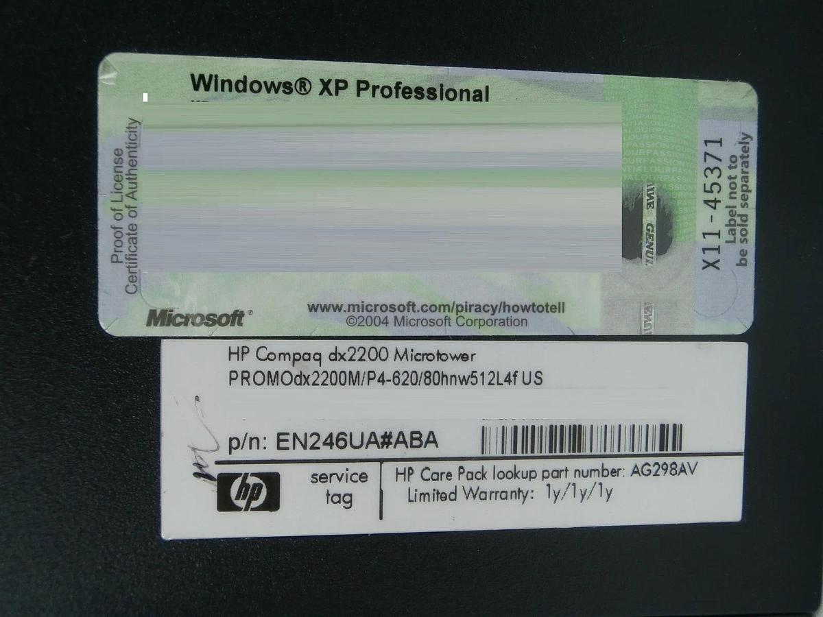 Used HP Compaq dx2200 Desktop Nordiko 9606 Control Computer System 7478 Working