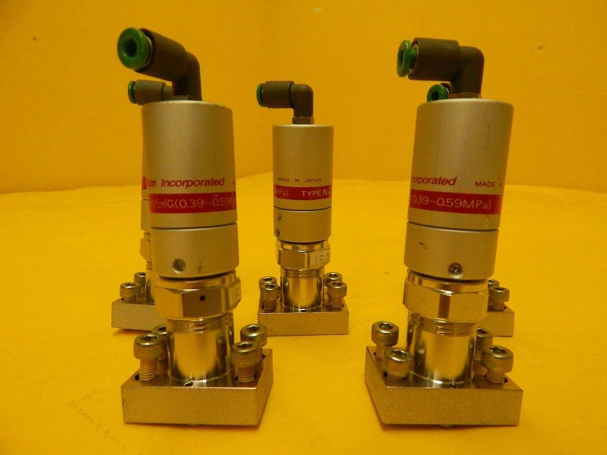 Used Fujikin 053801 Pneumatic Valve Normally Closed 316L-P Lot of 5 Used Working