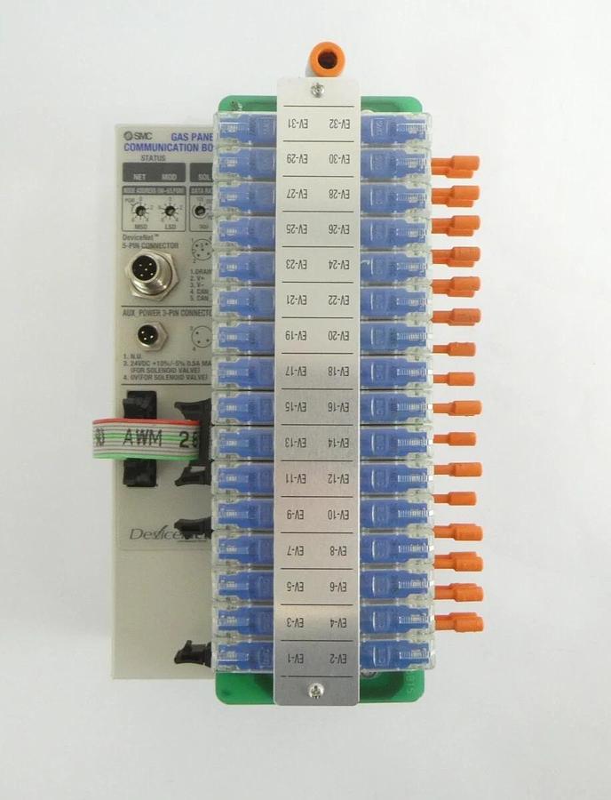 Used SMC IN587-07-C 8-Point Gas Panel Pneumatic Manifold Lot of 3 Working Surplus