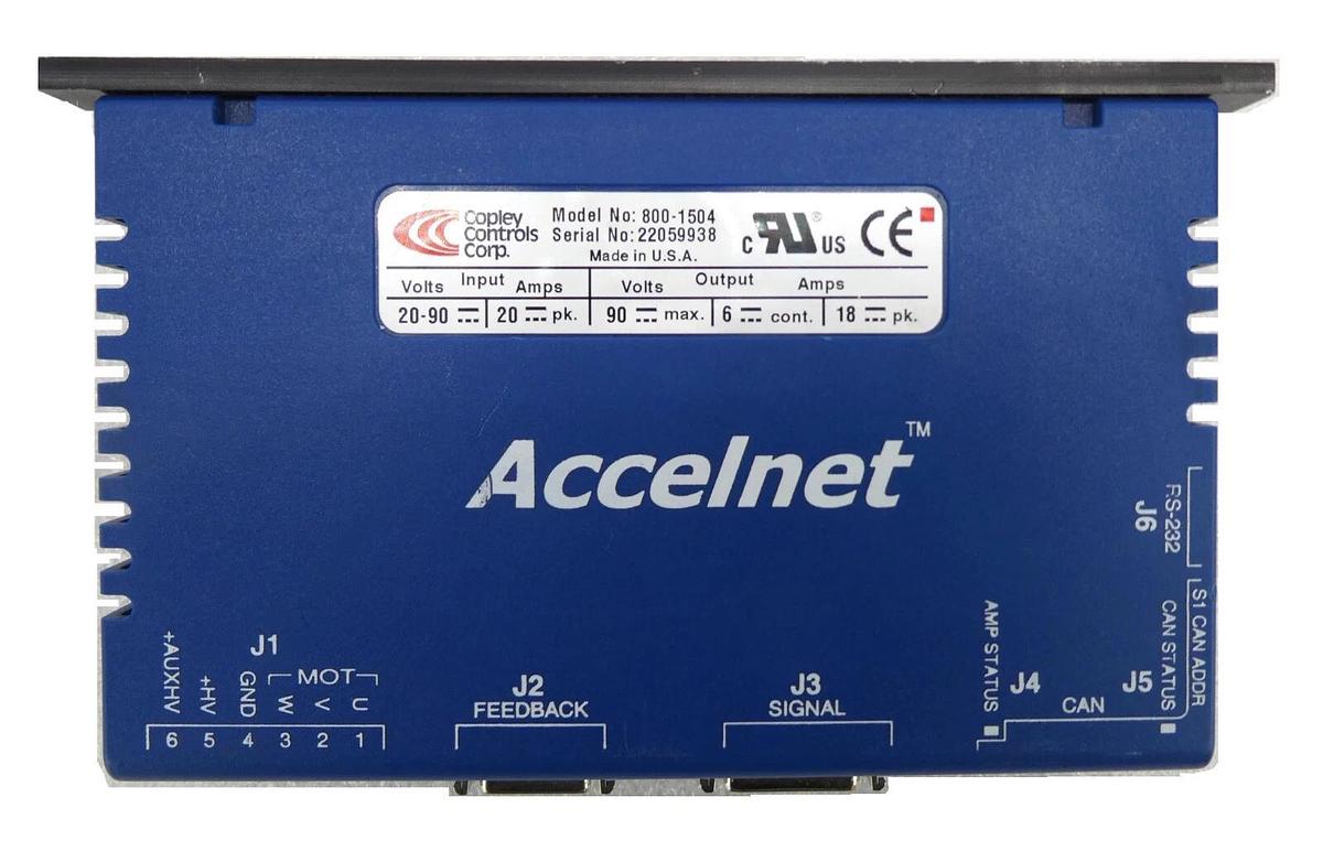 Used Copley Copley Controls 800-1504 Servo Motor Controller Accelnet Working Surplus