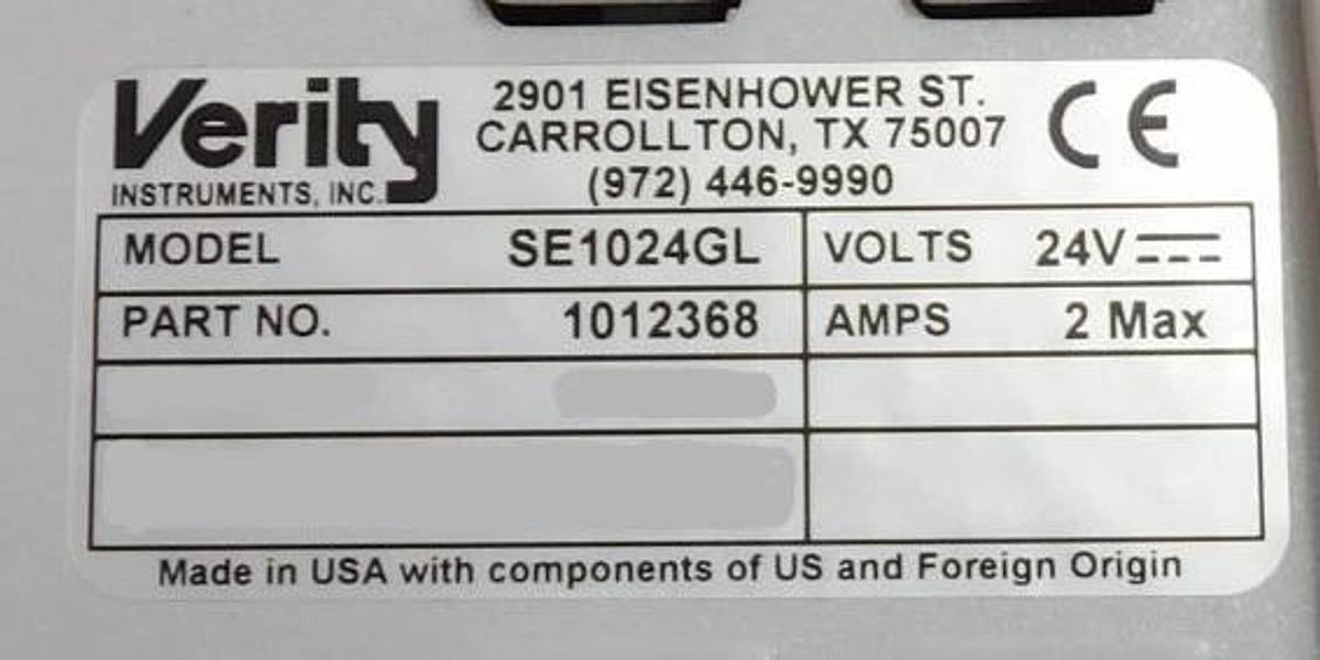 Used Verity 1012368 Precision Endpoint System SE1024GL EyeD AMAT Working