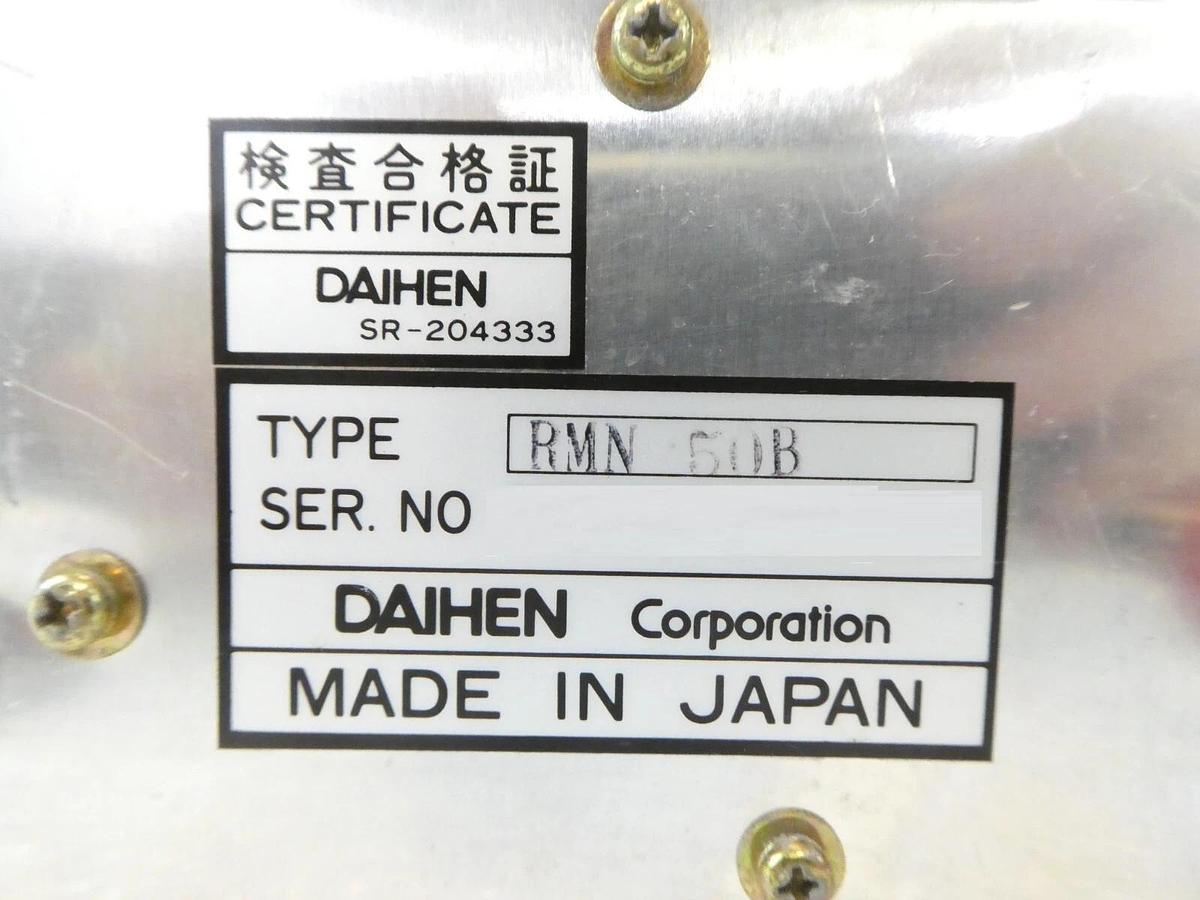 Used Daihen RMN-50B RF Matching Box 5000W @ 13.56MHz Untested Spare Surplus