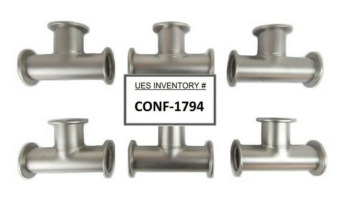 MKS Instruments NW40 4.5" Three Way Vacuum Tee Reseller Lot of 6 HPS Edwards New