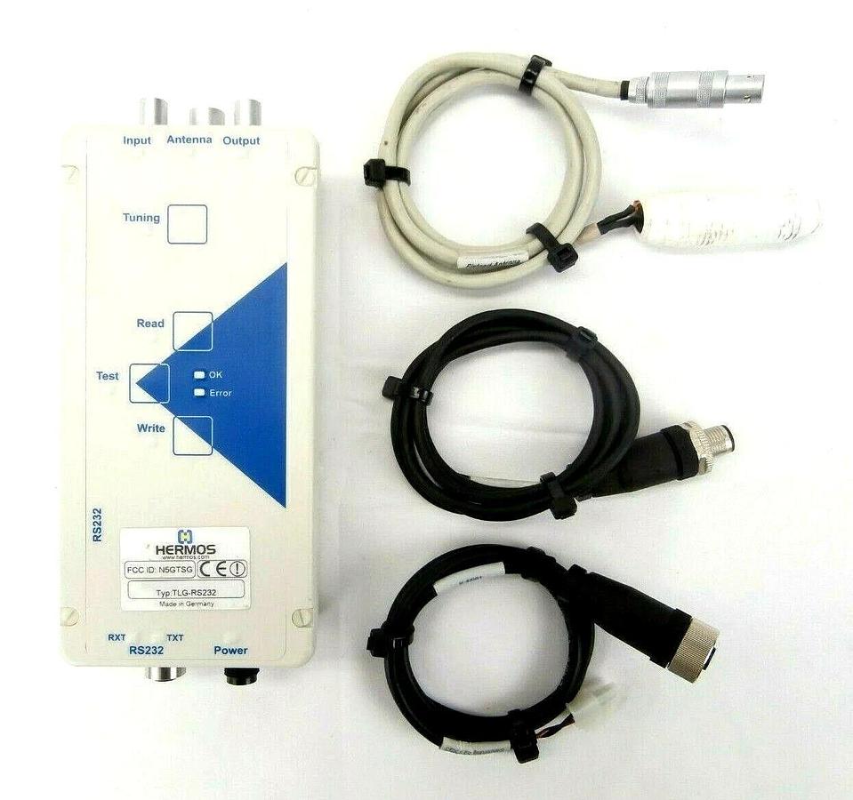 Used Hermos TLG-I1-1000-S0-00-EB Transponder Set Antenna ANT-ID2-INFIXR6M No Cover
