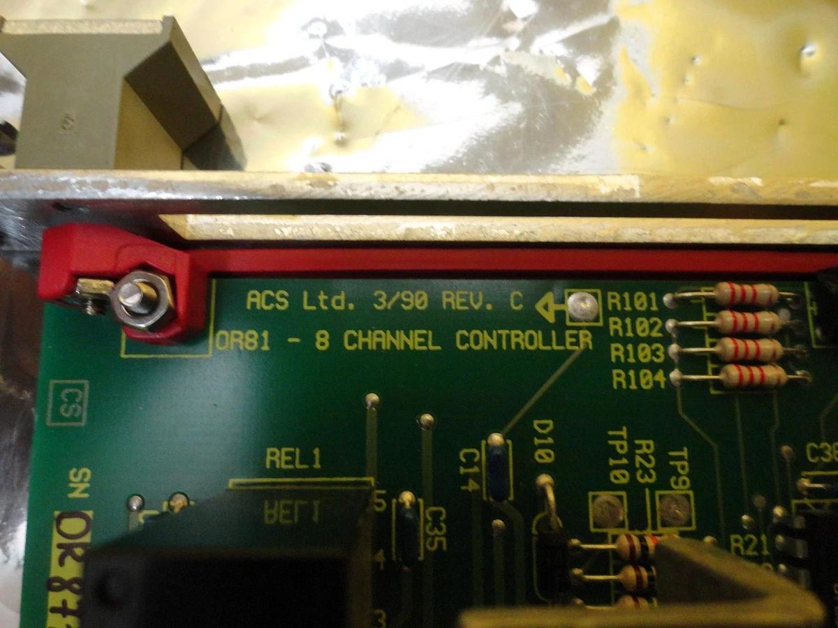 Used ACS Electronics OR81 8 Channel Controller PCB Card AMAT Orbot WF 720 Used