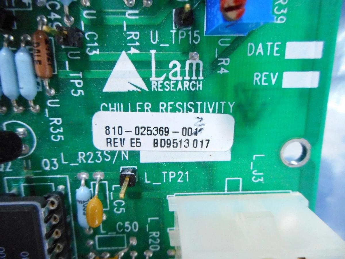 Used Lam Research 810-025369-002 Chiller Resistivity Board PCB Rev. E5 Untested AS-IS