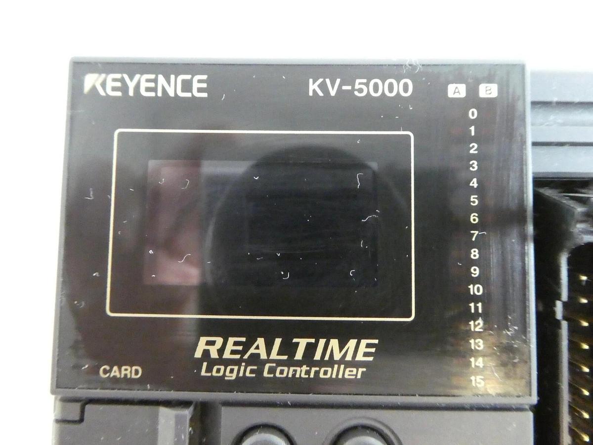 Used Keyence KV-5000 Real Time Logic Controller CPU Module Assembly Working Surplus