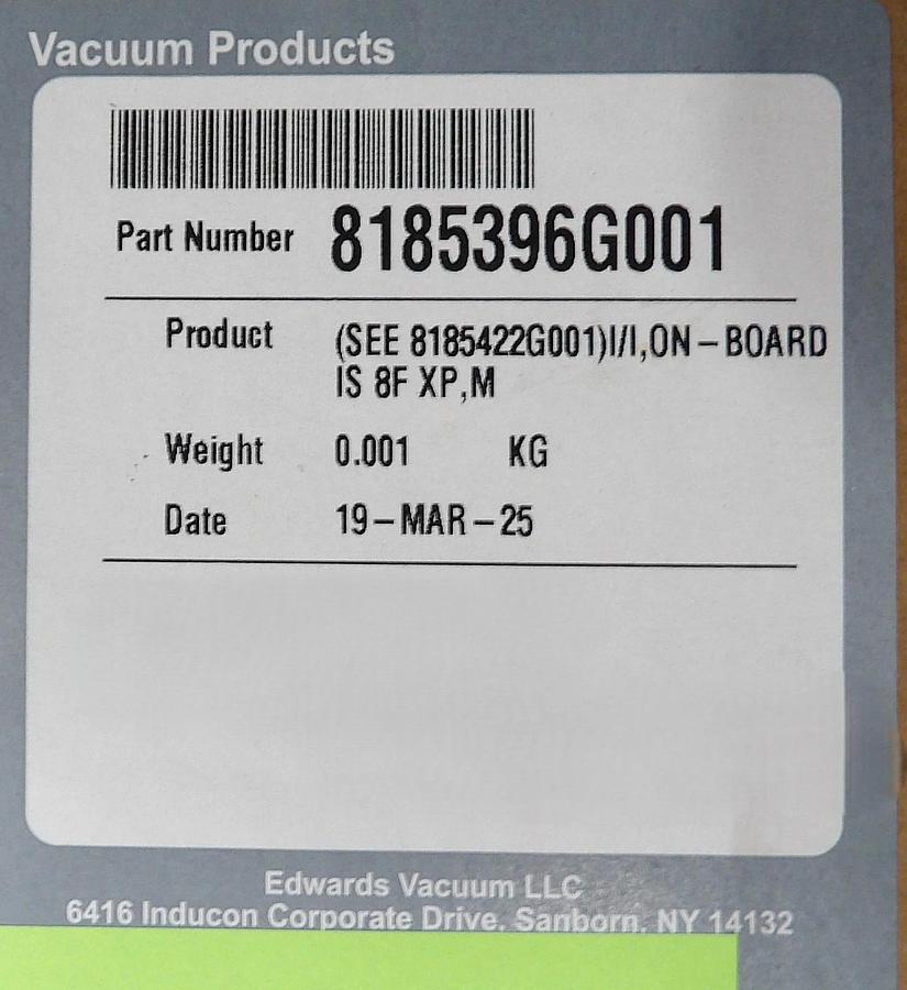 Refurbished CTI-Cryogenics 8185396G001 On-Board IS 8F Cryopump IPN 500688694 OEM Refurbished