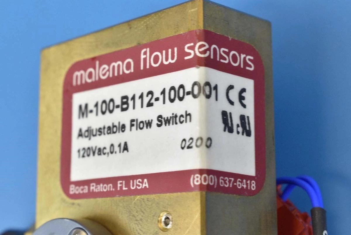 Used Malema M-100-B112-100-00 Adjustable Flow Switch