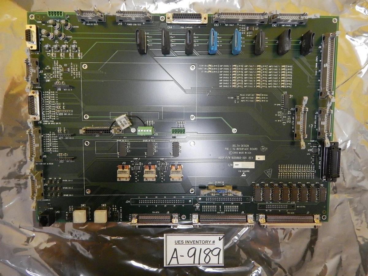Used Delta Design 1935860-501 PXI-TC Interface Board PCB 1935859-401 Used Working