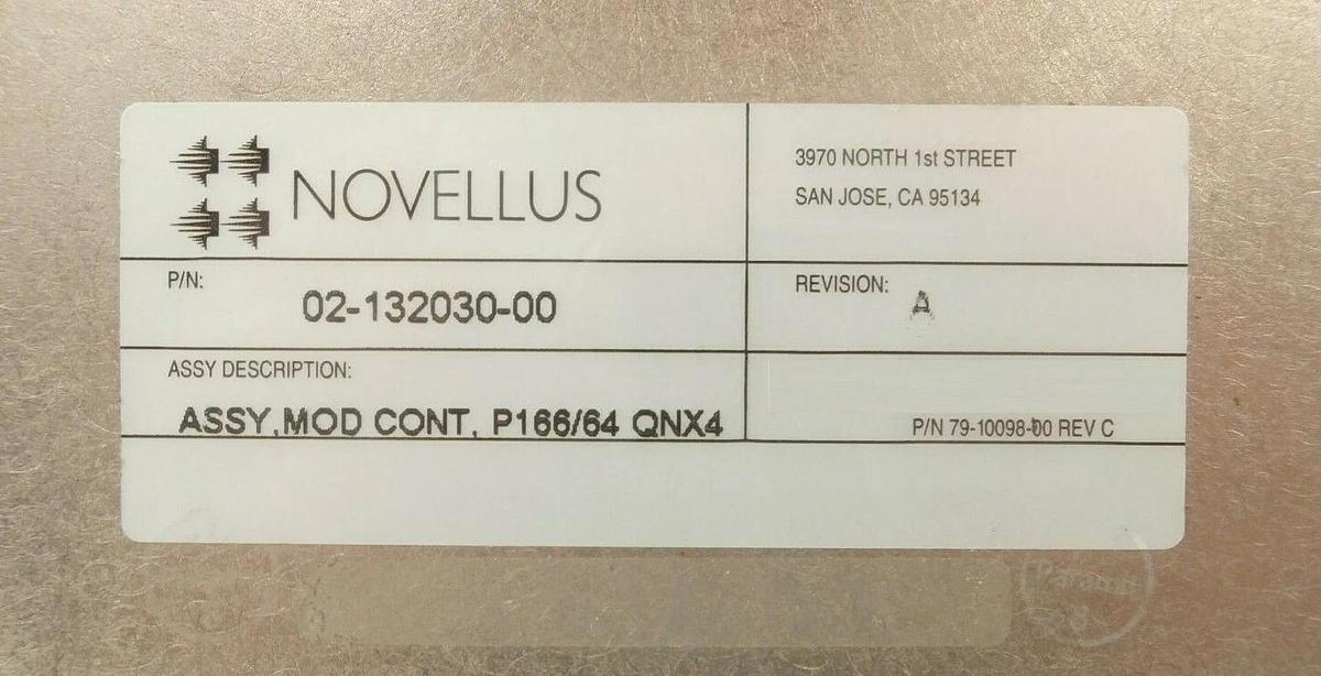 Used Novellus 02-132030-00 Module Controller P166/64 QNX4 Rev. A 61-0684-10 Working