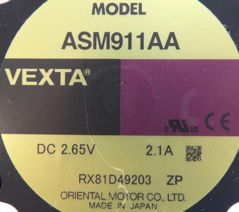 Used Oriental Motor ASM911AA Stepper Motor VEXTA Used Working
