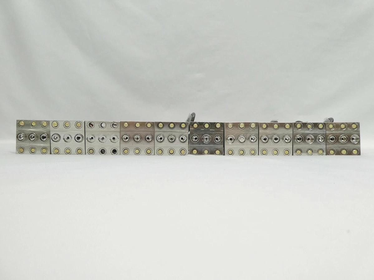 Used Fujikin 080627 Pneumatic Diaphragm Valve 0.39 ~ 0.59MPa N.C. Lot of 10 Working