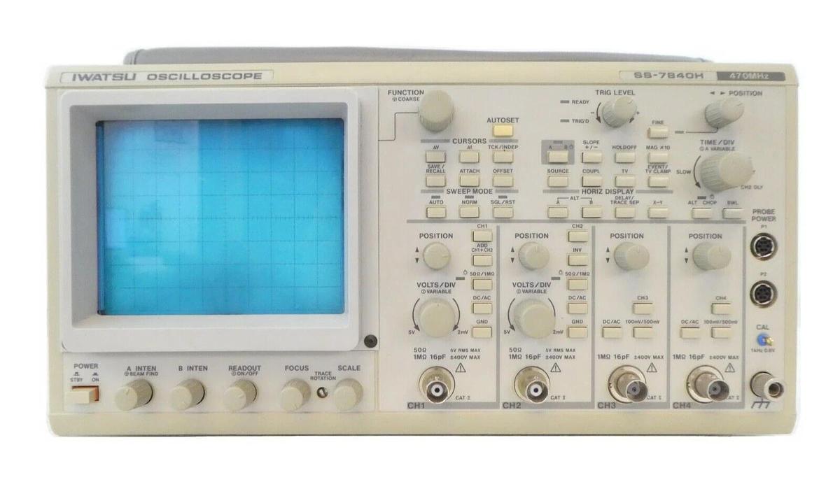 Used Iwatsu Electric SS-7840H Portable 470MHz Analog Oscilloscope Spare Surplus