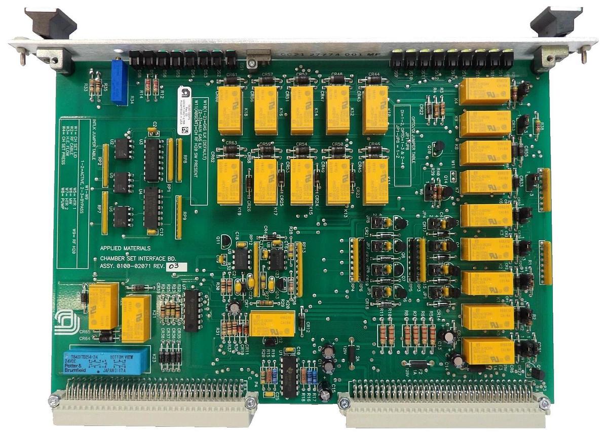 Used AMAT Applied Materials 0100-02071 Chamber Set Interface PCB Working Surplus
