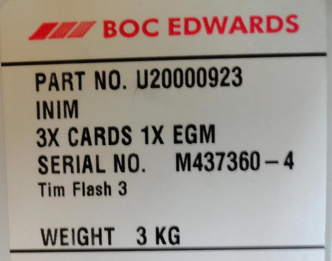 Used Edwards U20000923 iNIM Network Interface iNIM 3x Cards 1X EGM D37310100 Working