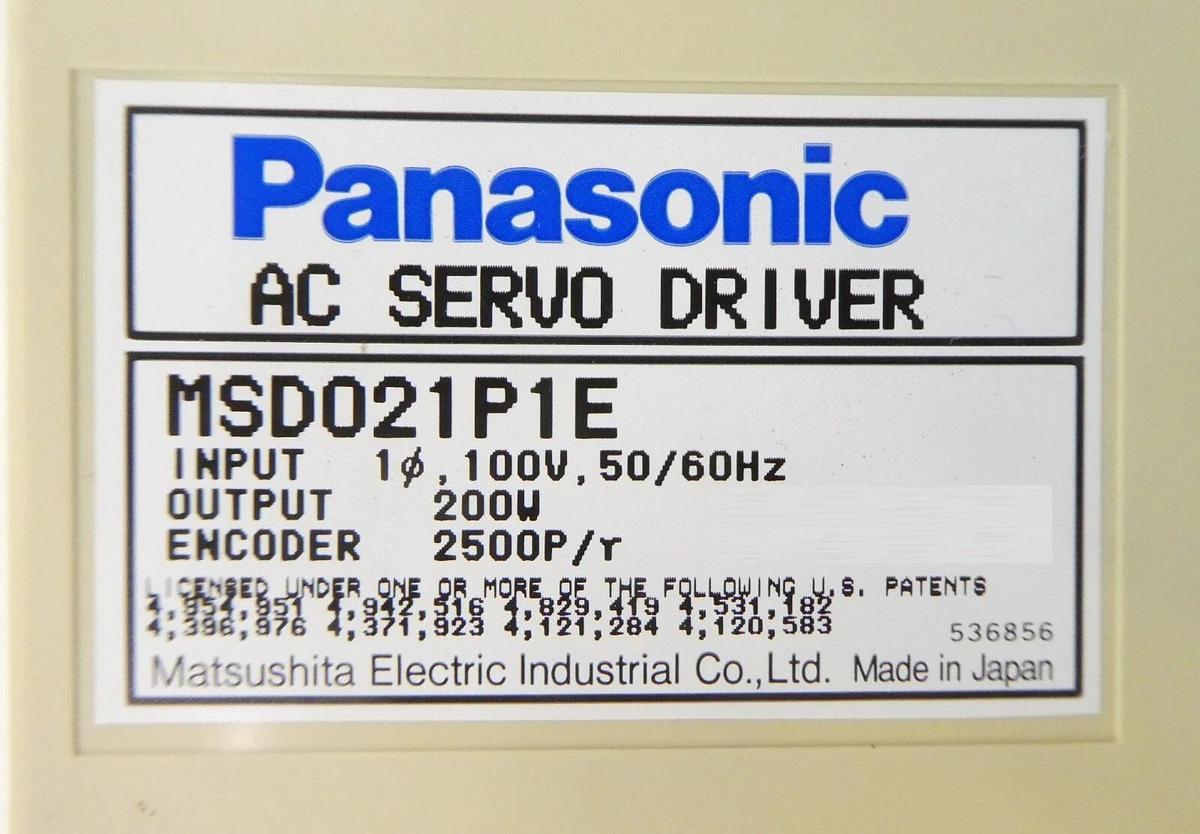 Used Panasonic MSD021P1E AC Servo Driver Reseller Lot of 2 Working Spare