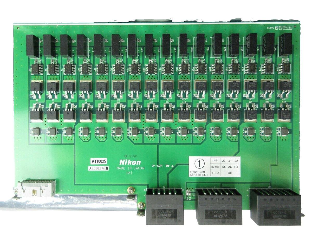 Used Nikon Precision 4S025-369 Relay Interface Board PCB X8RSSB_LUT NSR Working