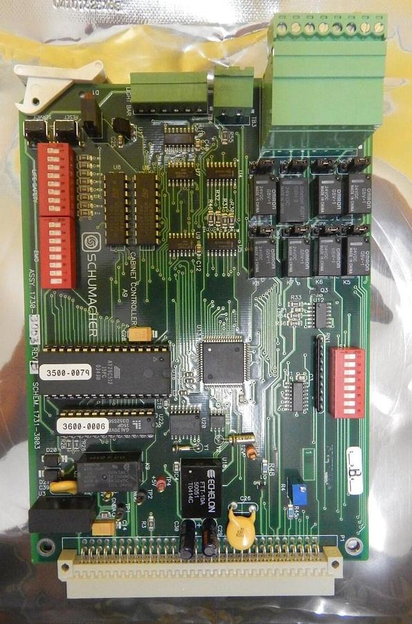 Used Schumacher 1730-3003 Cabinet Controller PCB Card 1731-3003 Working