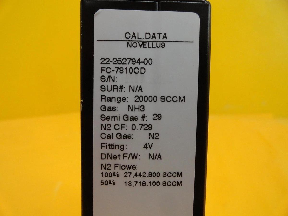 Refurbished Aera FC-7810CD Mass Flow Controller 20 SLM NH3 Novellus 22-252794-00 Refurbished