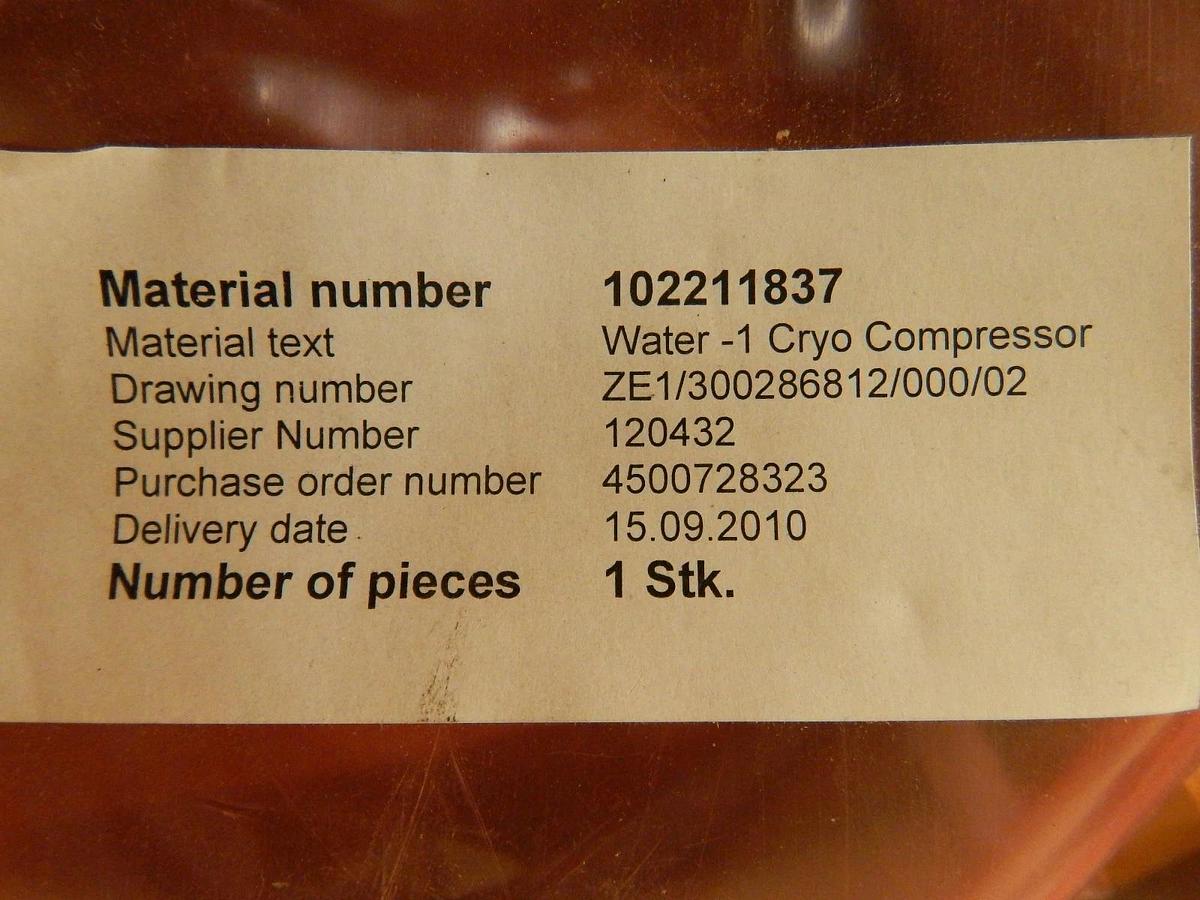 Used Oerlikon 102211837 Cryo Compressor Water Line 6 Meter Set of 2 Used Working