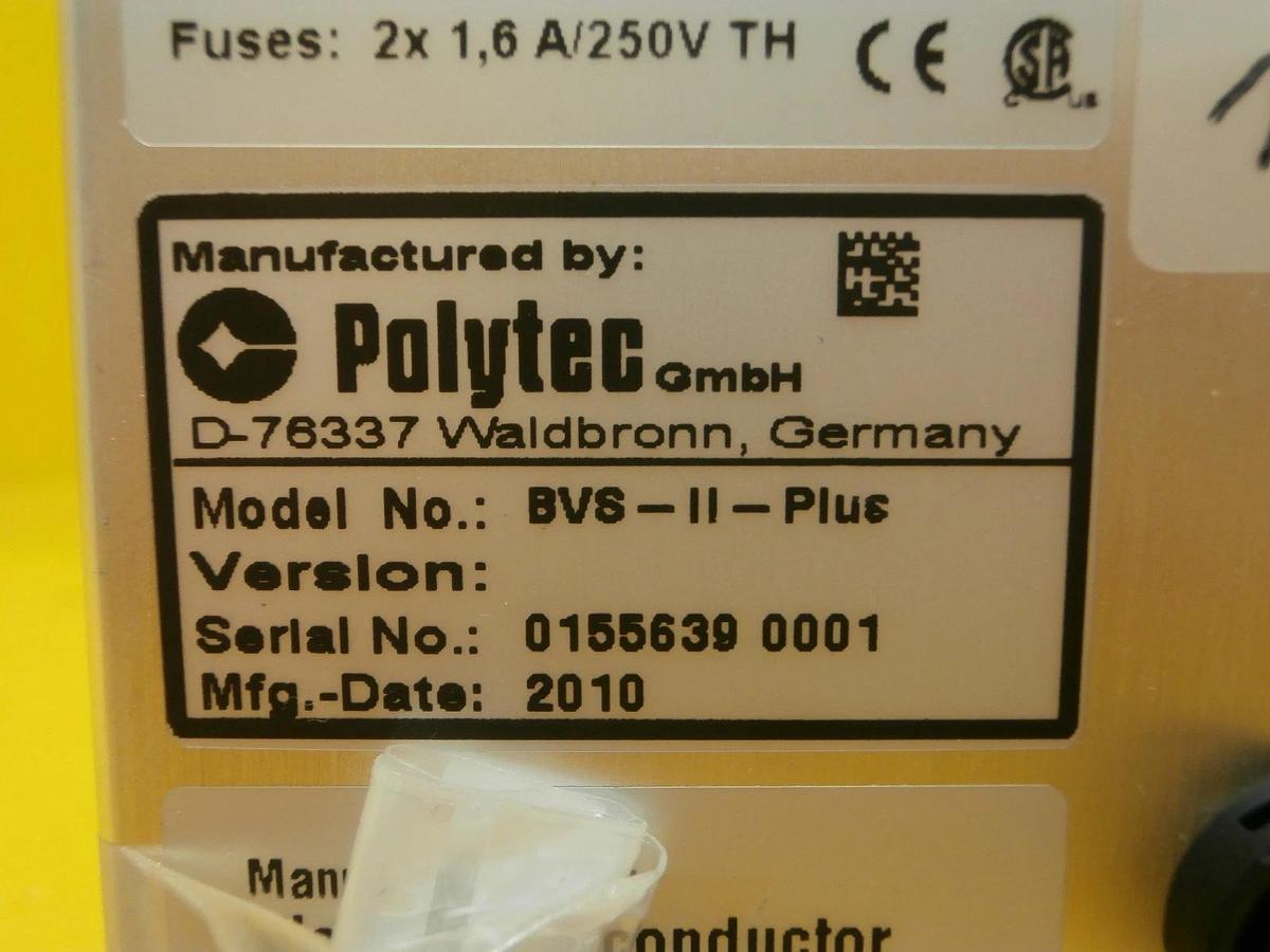 Used Polytec BVS-II-Plus Wontan Flash Stroboscope KLA-Tencor 11301400195000 Used