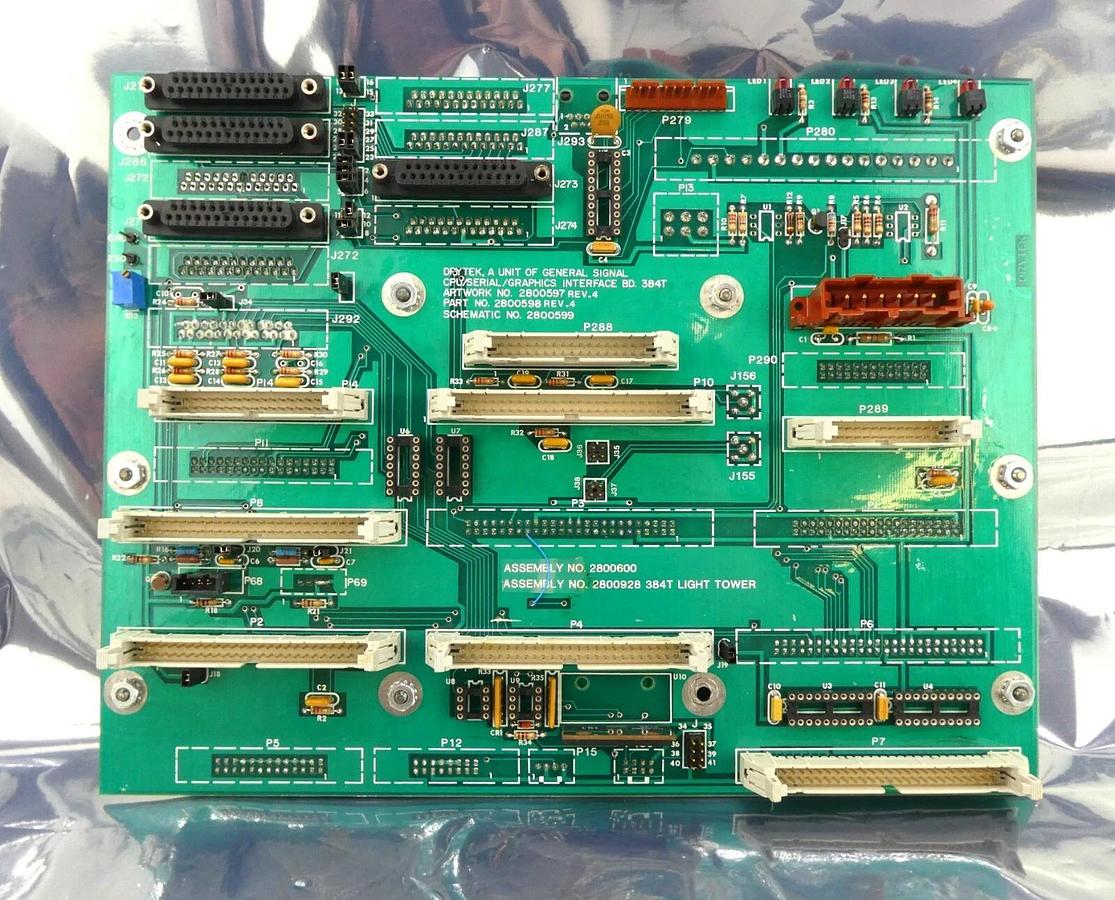 Used Drytek 2800598 CPU/Serial/Graphics Interface BD. 384T Pcb Working Surplus