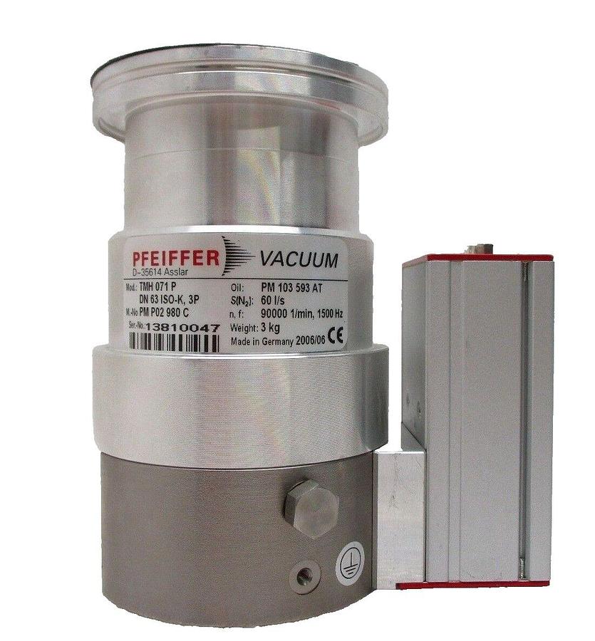 Used TMH 071 P Pfeiffer PM P02 980 C Turbomolecular Pump w/TC100 Turbo Tested Working