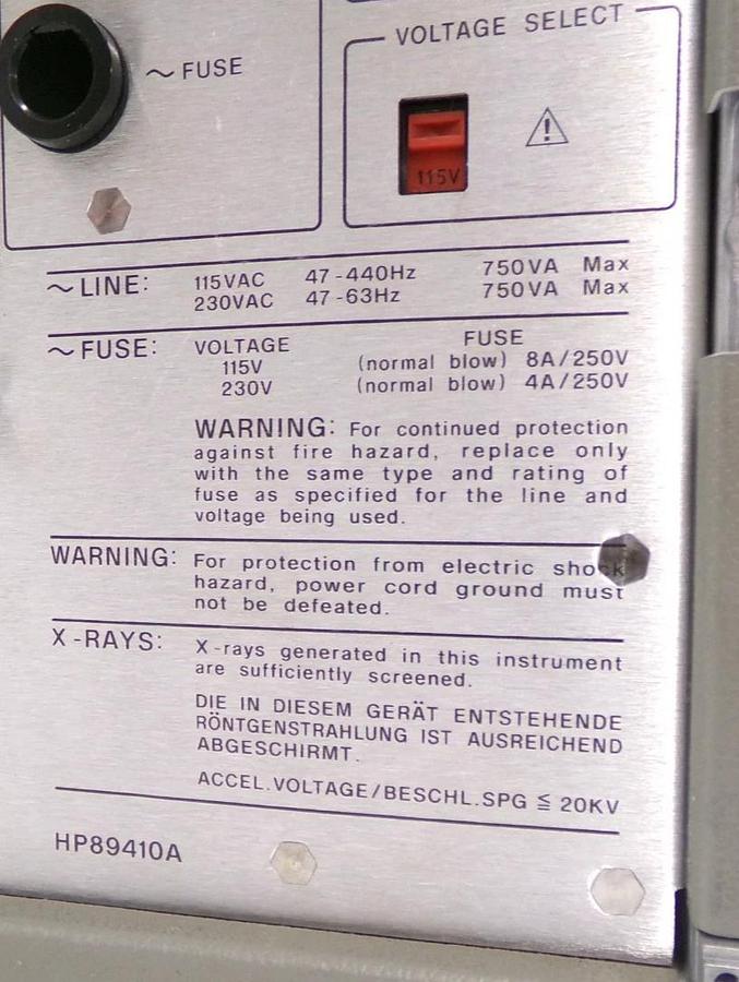 Used HP Hewlett-Packard 89441V VSB/QAM Vector Signal Analyzer (IF) AY9UFGUG7VID As-Is