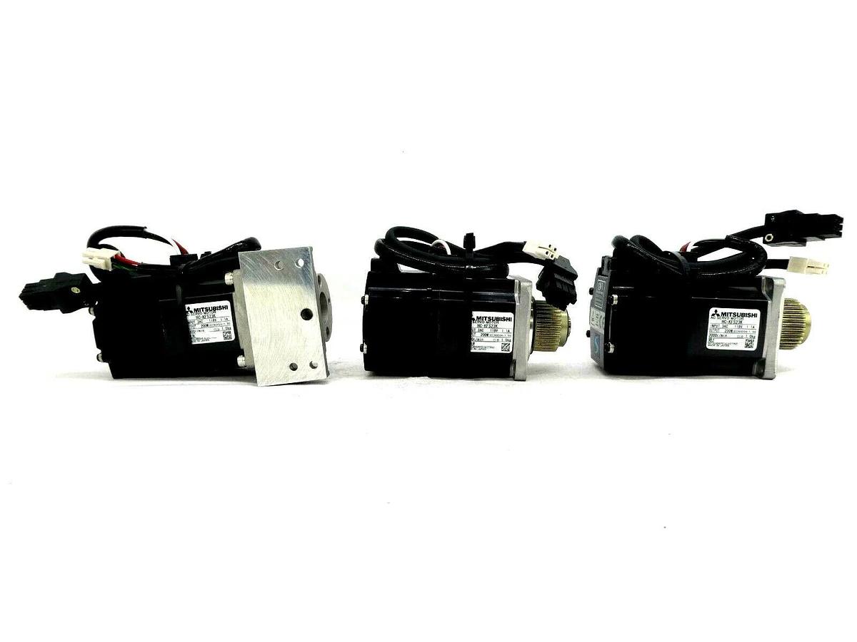 Used Mitsubishi HC-KFS23K AC Servo Motor HC-KFS Series Lot of 3 Working Surplus