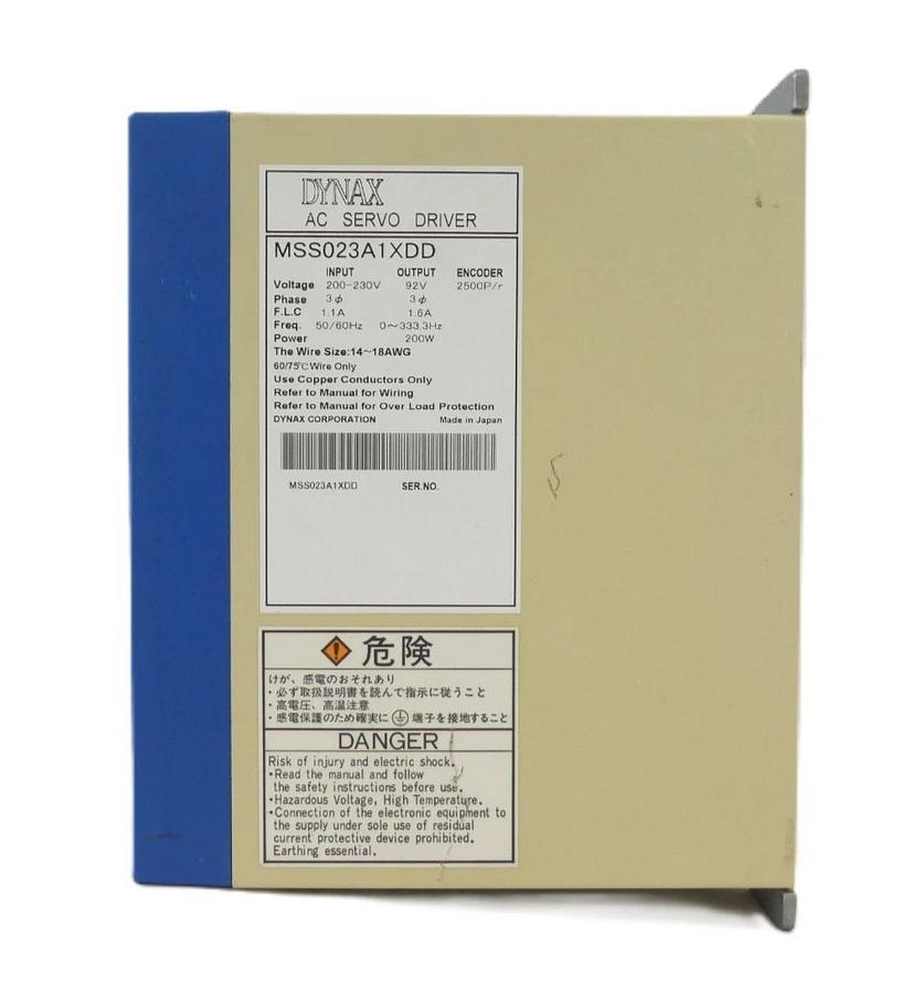 Used Dynax MSS023A1XDD AC Servo Driver Working Surplus