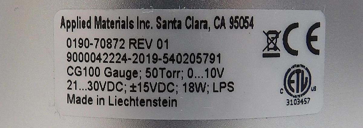Used AMAT Applied Materials 0190-70872 Capacitance Gauge CG100 Lot of 3 Working