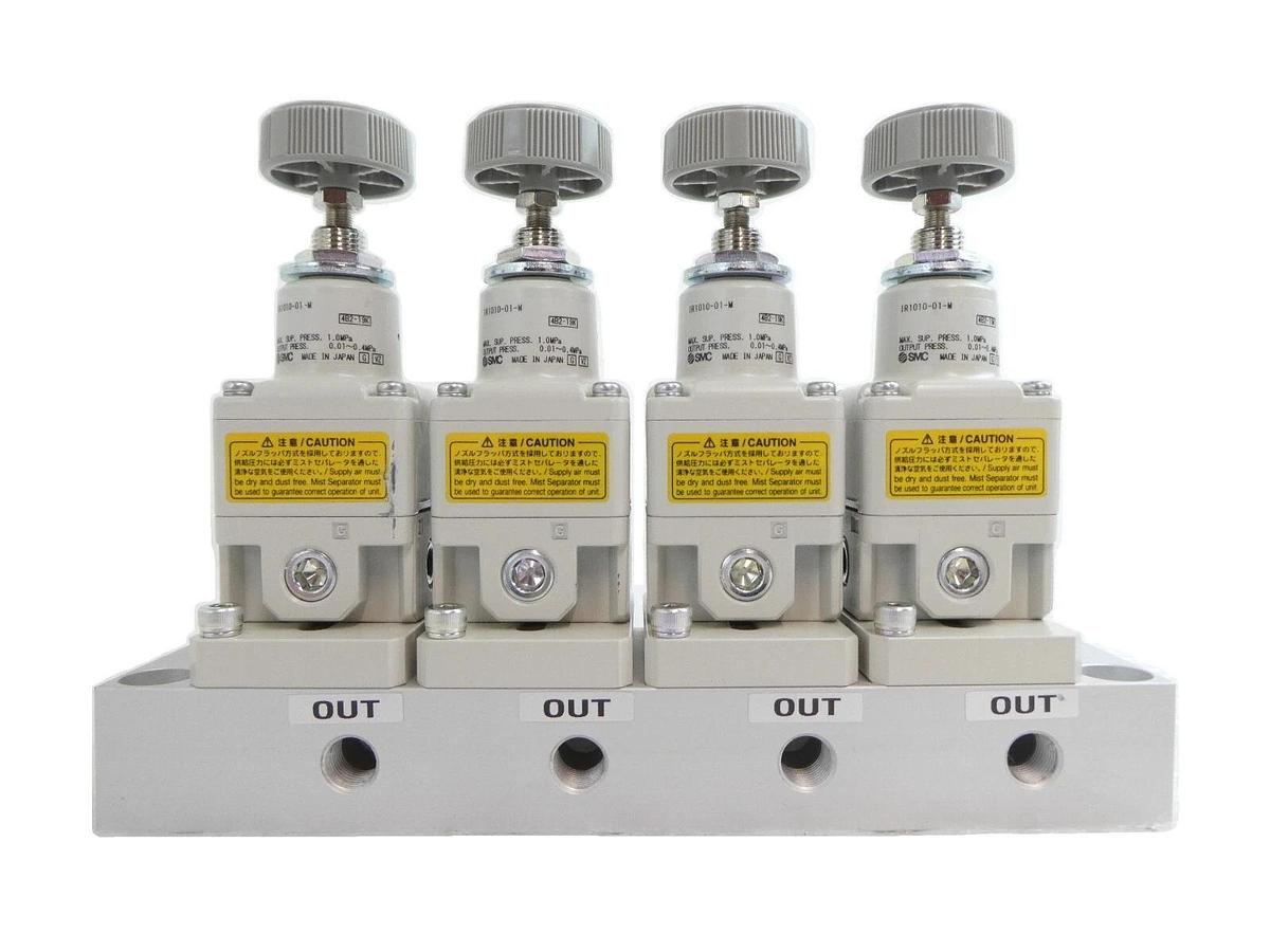 SMC IRM10-4-14 Precision Regulator Manifold Lot of 2 New Surplus