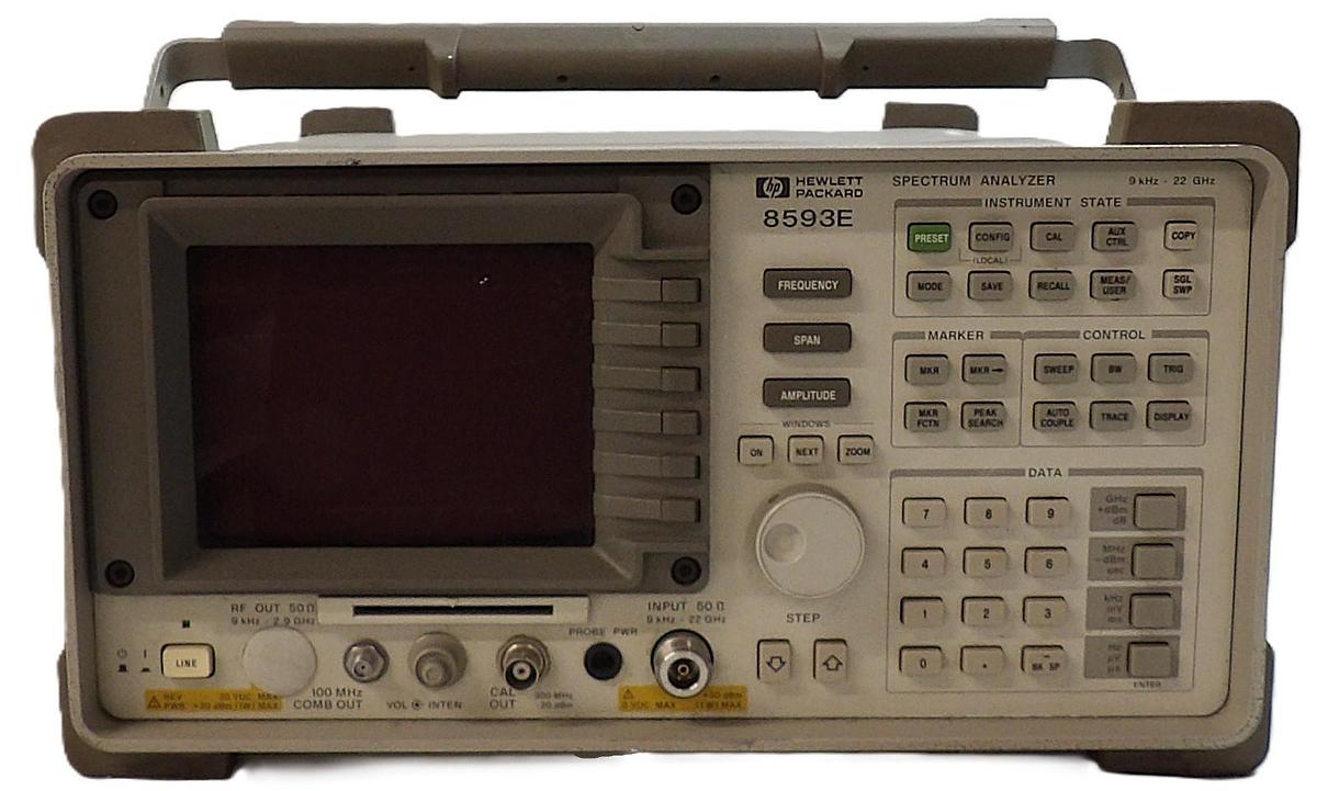 Used HP Hewlett-Packard 8593E Spectrum Analyzer 9kHz-22GHz 043 140 Spare Surplus