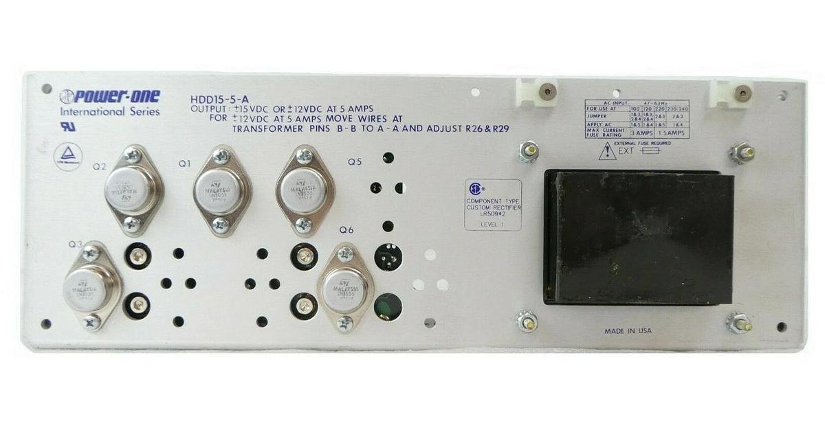 Used Power-One HDD15-5-A Power Supply ±15V KLA Instruments 2132 Working Surplus