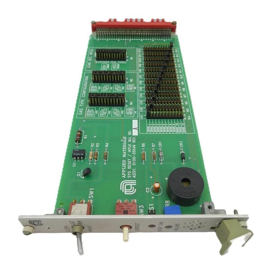 Used AMAT Applied Materials 0100-35049 System Reset/Interlock Select PCB Card Working