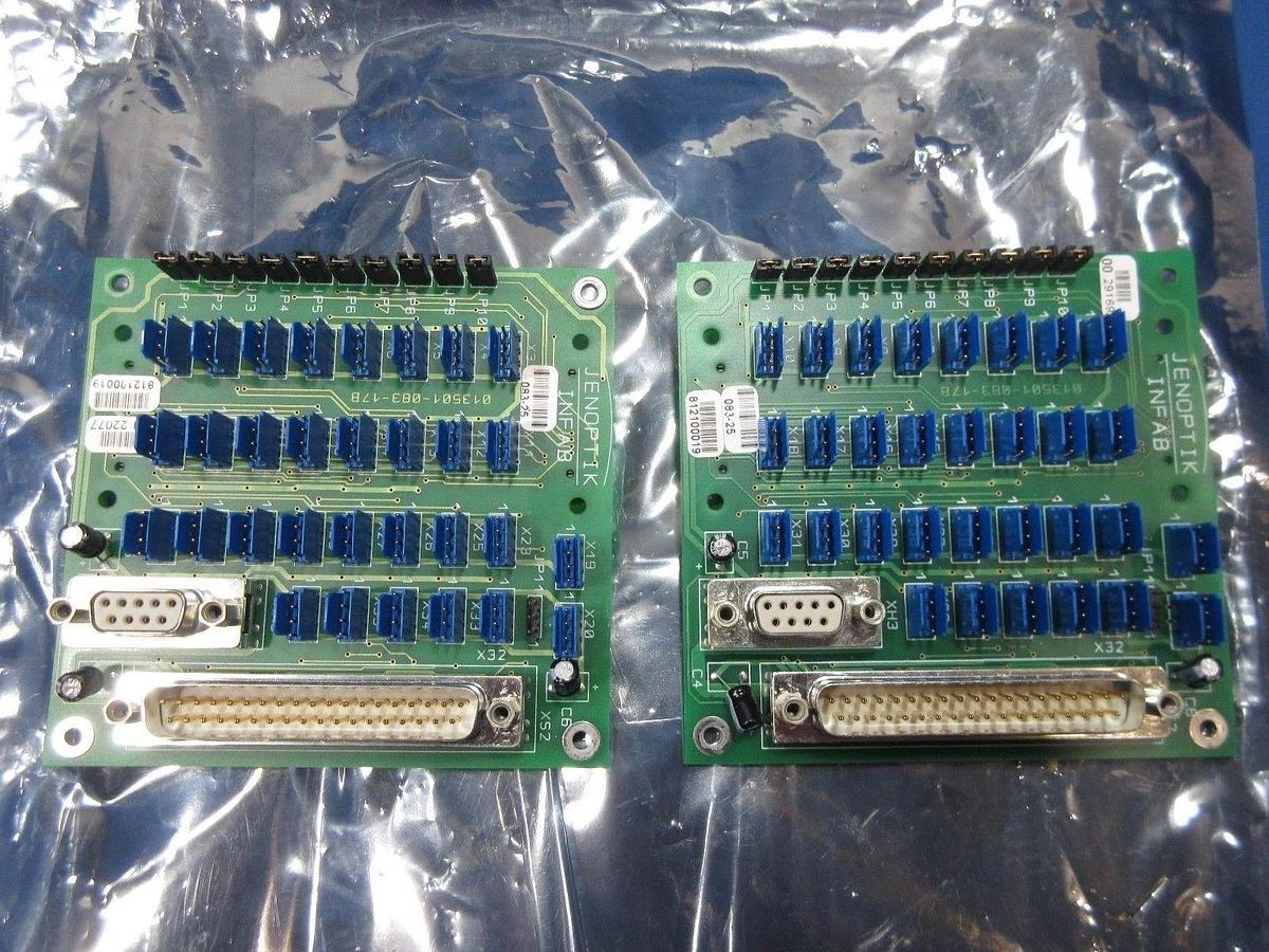 Used Jenoptik Infab 812100019 Interface PCB 013501-083-17 Lot of 2 Used Working