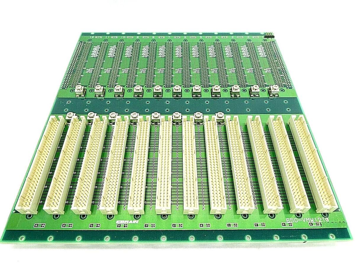 Used EBRAIN 650-VMW12T Backplane Interconnect Board PCB EBRAINS Working Surplus