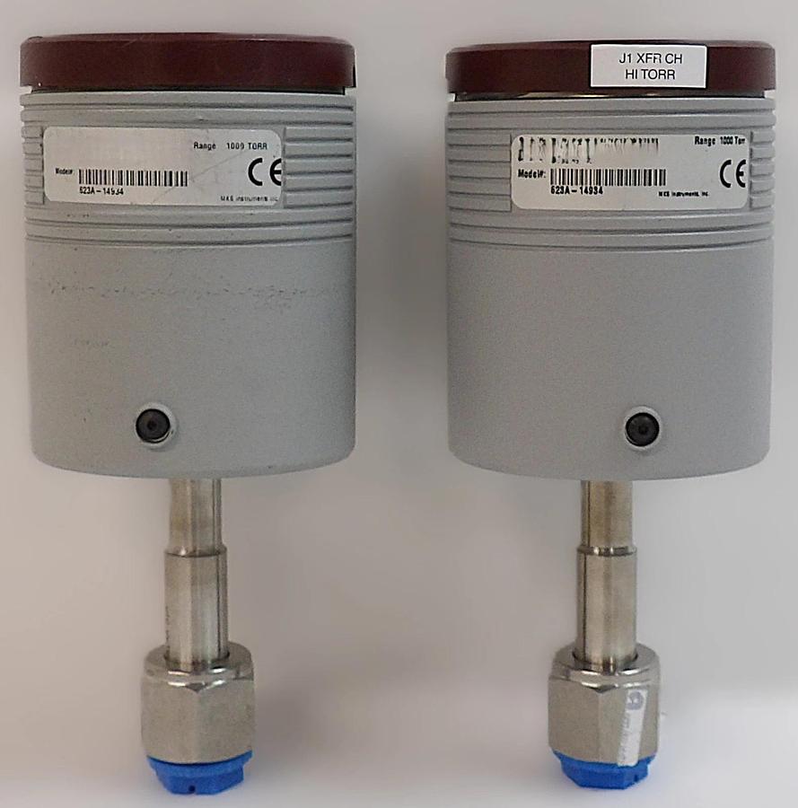 Used MKS Instruments 623A-14934 Baratron Capacitance Manometer Lot of 2 Working