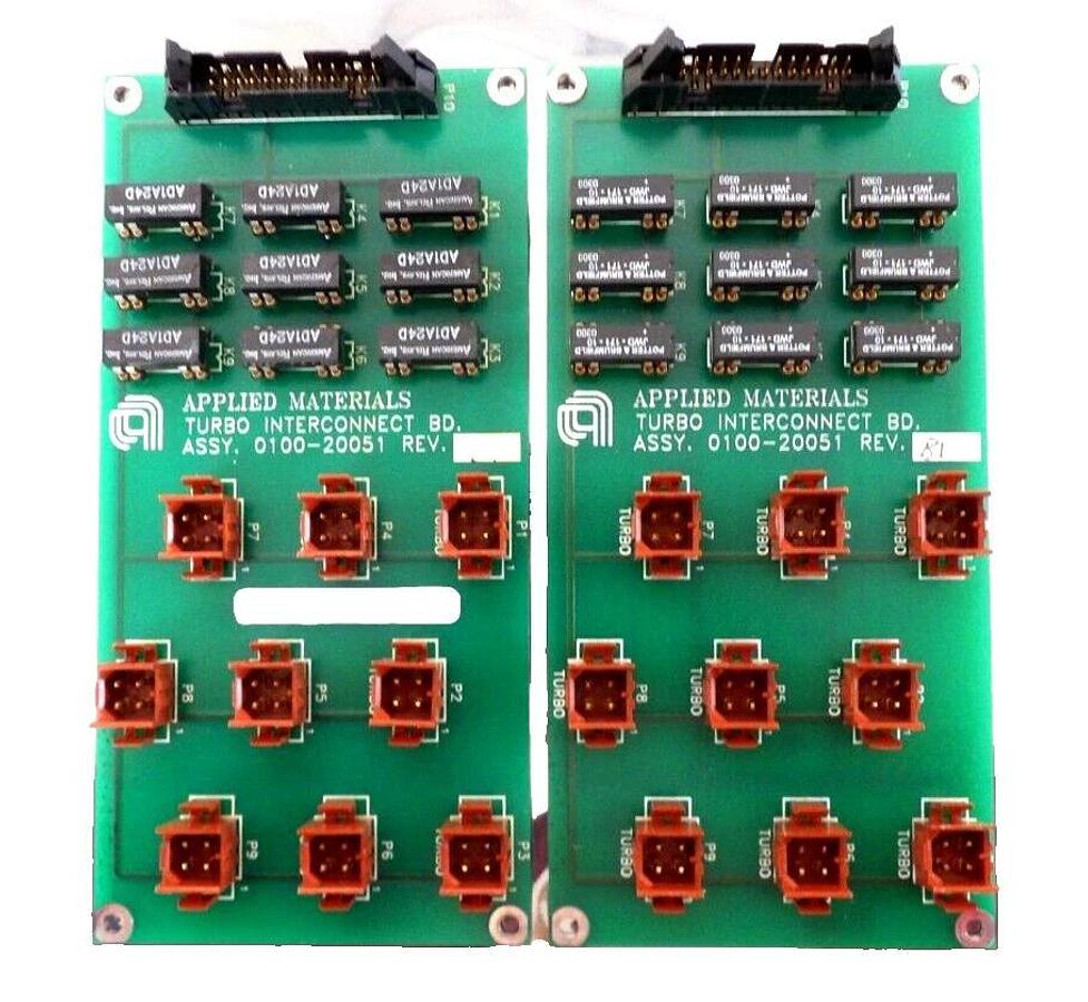 Refurbished AMAT Applied Materials 0100-20051 Turbo Interconnect PCB Lot of 2 Refurbished