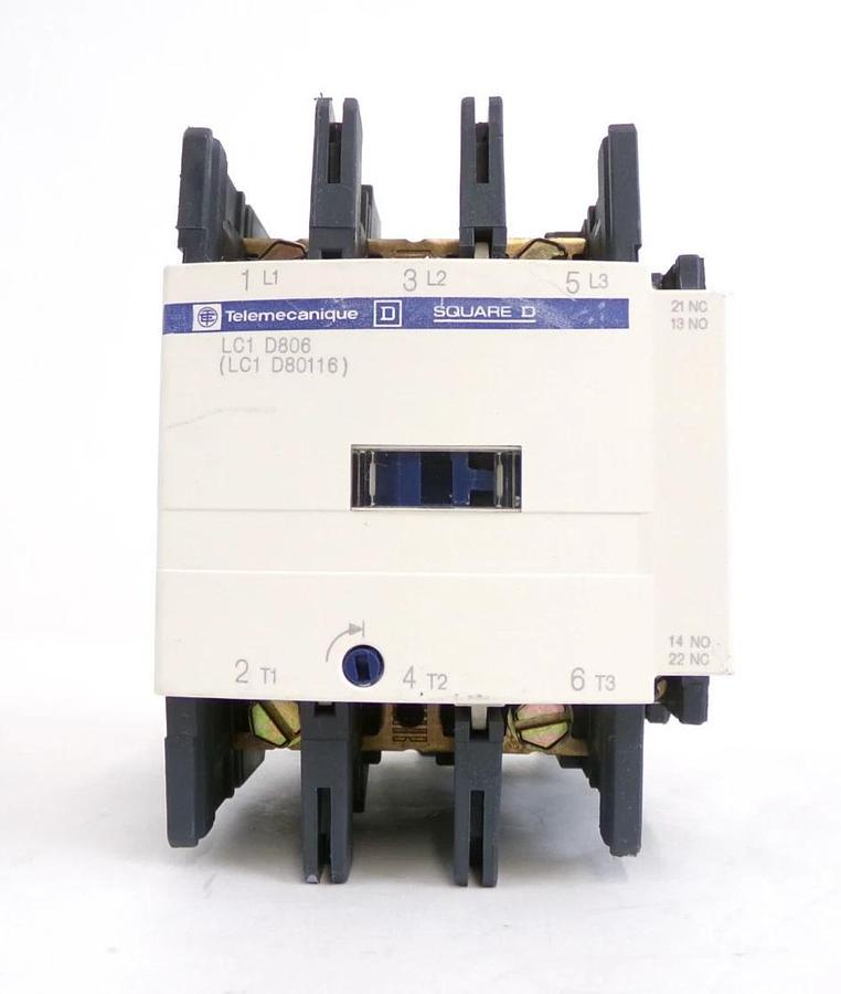 Used Telemecanique LC1D80116 Contactor LC1 D806 Square D Lot of 3 Working