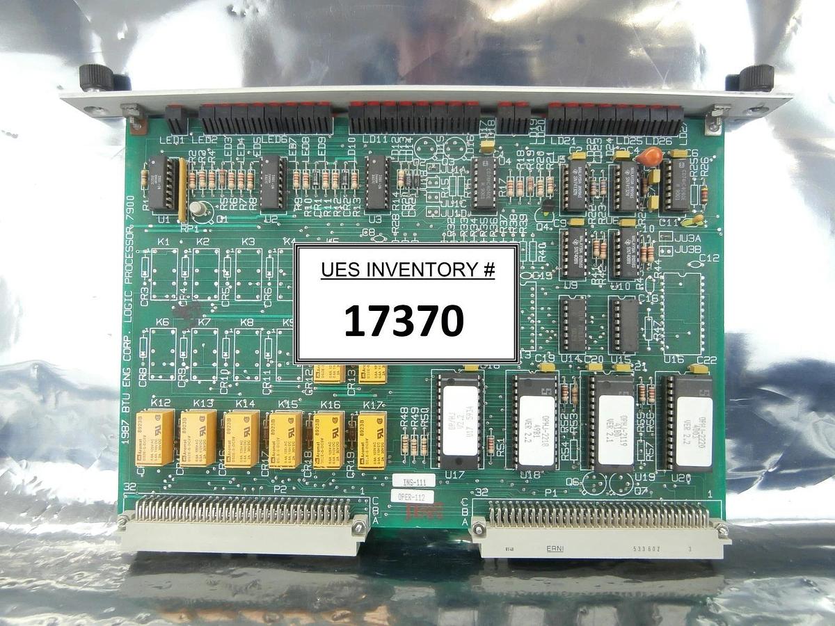 Used BTU Engineering 3162154 Logic Processor Pyrogenic Oxidation VME PCB Card Used