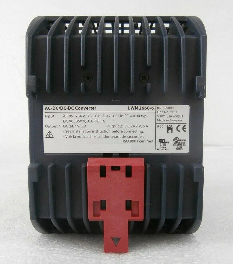 Used Power-One LWN2660-6 AC-DC/DC-DC Converter DIN Rail Power Supply Working Surplus