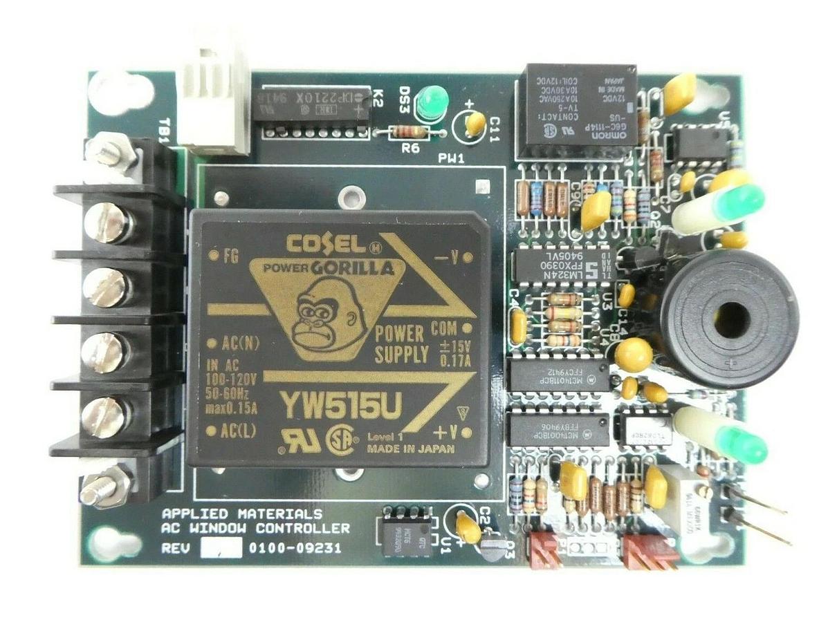Used AMAT Applied Materials 0100-09231 AC Window Controller PCB P5000 Working Surplus