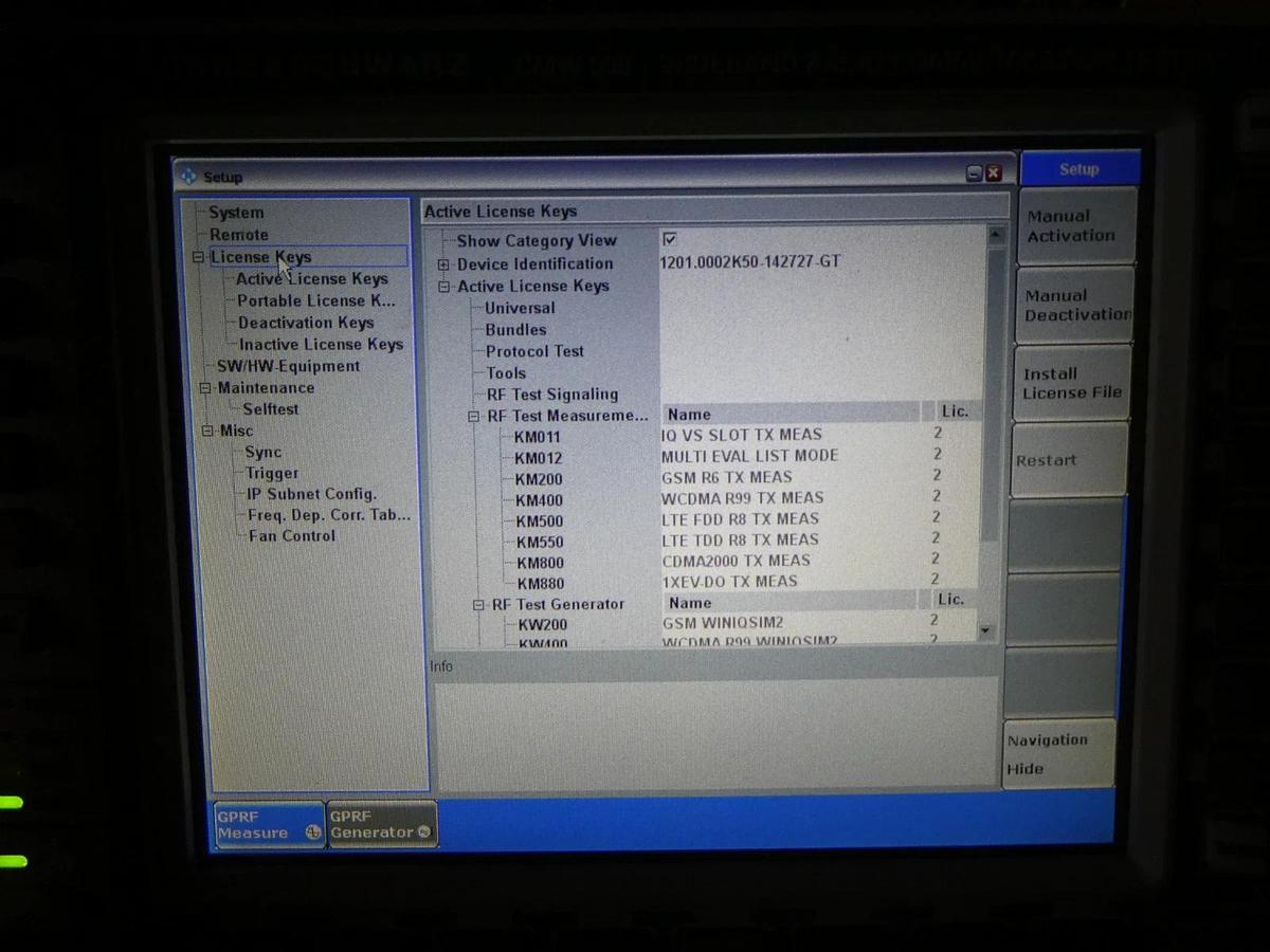 Used Rohde & Schwarz 1201.0002K50 Wideband Radio Comm Tester CMW 500 V 3.5.10 Split