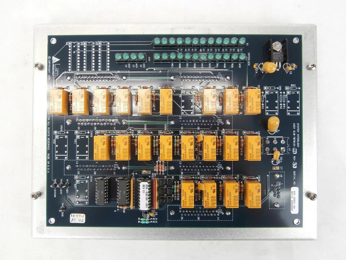 Used Lam Research 810-707019-001 System Interlock Board Panel PCB FPD Continuum Spare