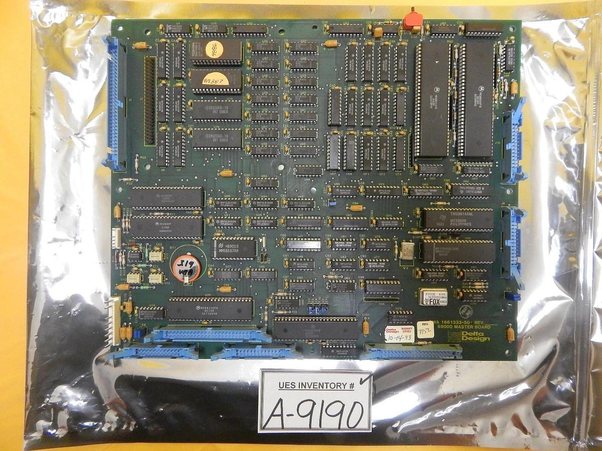 Used Delta Design 1661333-502 68000 Master Board PCB 1661332-401 Used Working