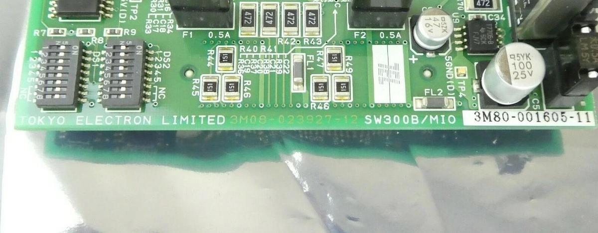 Used TEL Tokyo Electron 3M80-001605-11 Input/Output PCB SW300B/MIO Trias CVD Working